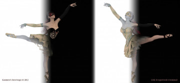 Картинка 3д графика people люди балерины