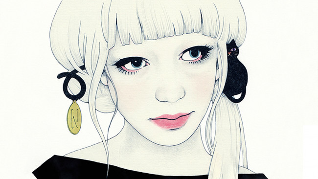 Обои картинки фото рисованные, люди, лицо, девушка