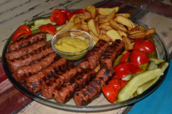 Картинка еда мясные+блюда гарнир мясо приправа