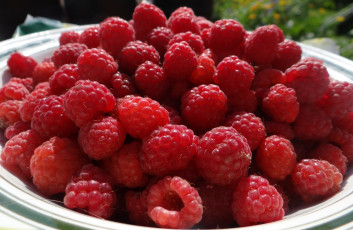 Картинка еда малина ягоды лето