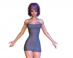 Картинка 3д+графика люди+ people девушка взгляд фон