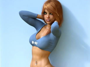 Картинка 3д+графика люди+ people фон взгляд девушка