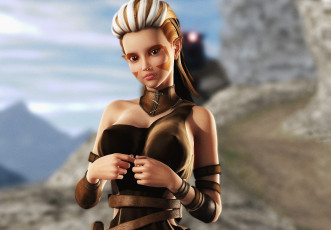 Картинка 3д+графика эльфы+ elves эльфийка взгляд фон