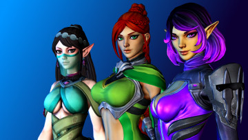 Картинка 3д+графика эльфы+ elves фон взгляд эльфийки