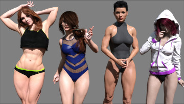 Картинка 3д+графика люди+ people фон взгляд девушки