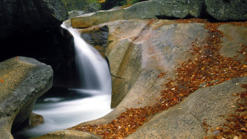 Картинка природа водопады камни поток