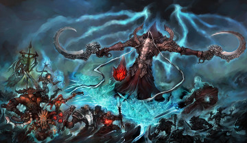 Картинка видео+игры diablo+iii маг колдун diablo iii колдовство магия оружие монстры битва сражение нежить демоны