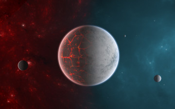 Картинка космос арт звезды вселенная галактика планеты