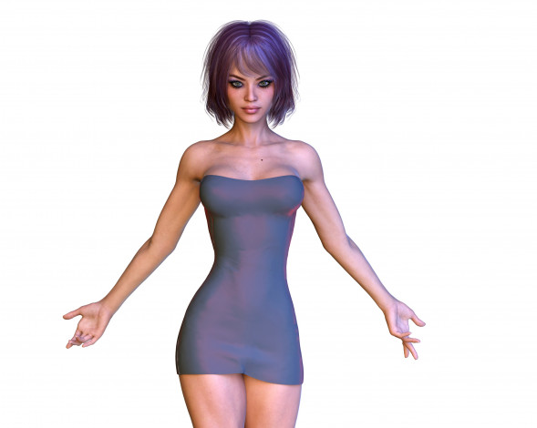 Обои картинки фото 3д графика, люди , people, девушка, взгляд, фон