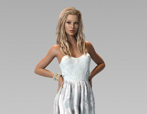 Обои картинки фото 3д графика, люди , people, фон, взгляд, девушка