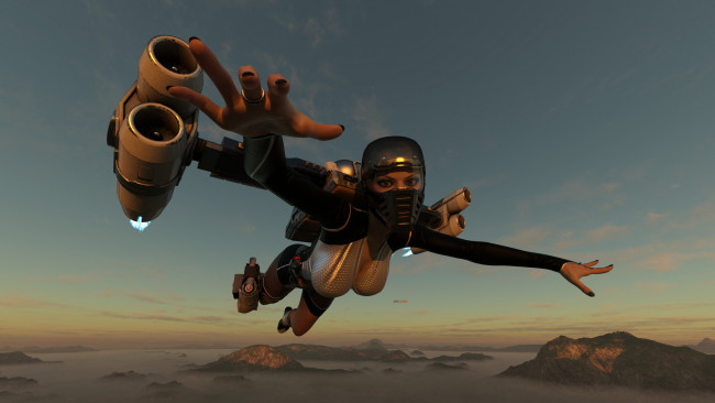 Обои картинки фото 3д графика, фантазия , fantasy, взгляд, девушка, фон