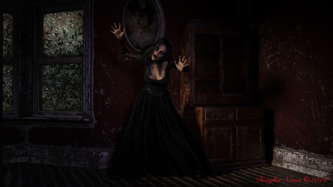 Обои картинки фото 3д графика, существа , creatures, фон, взгляд, девушка