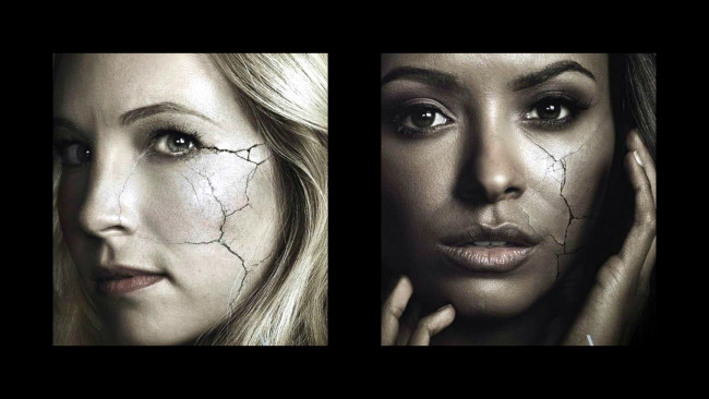 Обои картинки фото кино фильмы, the vampire diaries, коллаж