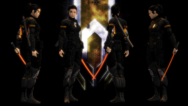 Обои картинки фото mass effect - occitania,  dae hyun and cassius, видео игры, персонажи