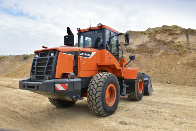 Обои картинки фото техника, фронтальные погрузчики, doosan