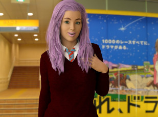 Картинка 3д+графика люди+ people взгляд девушка фон