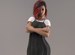 Картинка 3д+графика люди+ people фон взгляд девушка