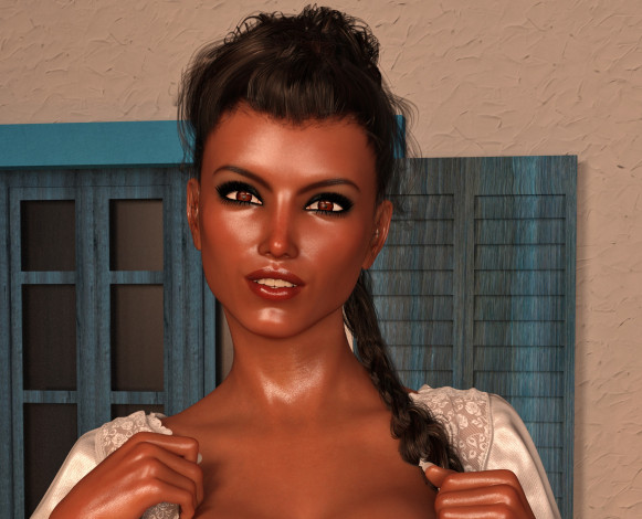 Обои картинки фото 3д графика, портрет , portraits, фон, взгляд, девушка