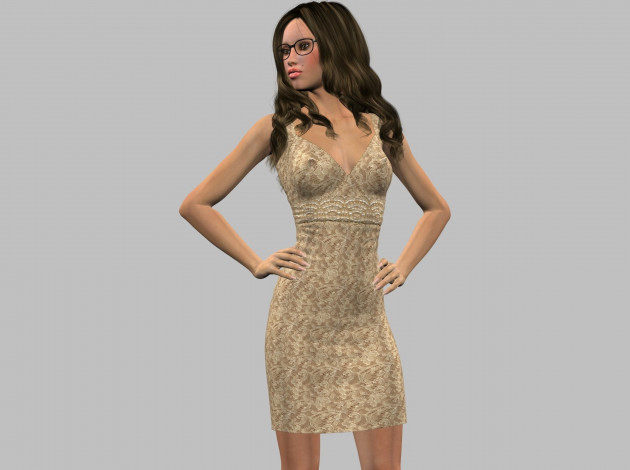 Обои картинки фото 3д графика, люди , people, девушка, фон, взгляд