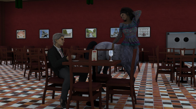 Обои картинки фото 3д графика, фантазия , fantasy, кентавр, фон, взгляд, девушка