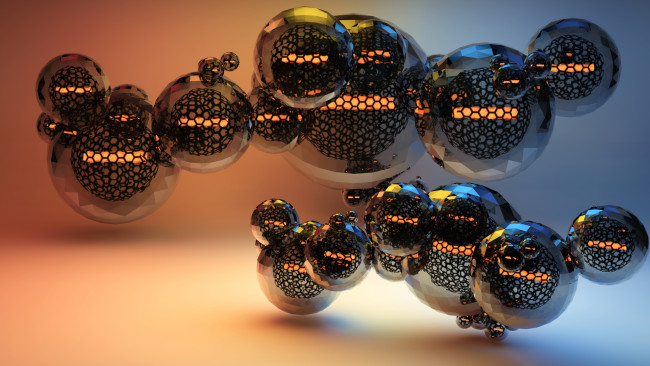 Обои картинки фото 3д графика, шары , balls, фон, шары