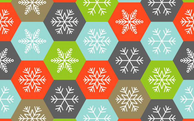 Обои картинки фото векторная графика, другое , other, colorful, фон, снежинки, зима