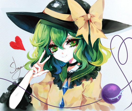 Обои картинки фото sheya, аниме, touhou, девушка