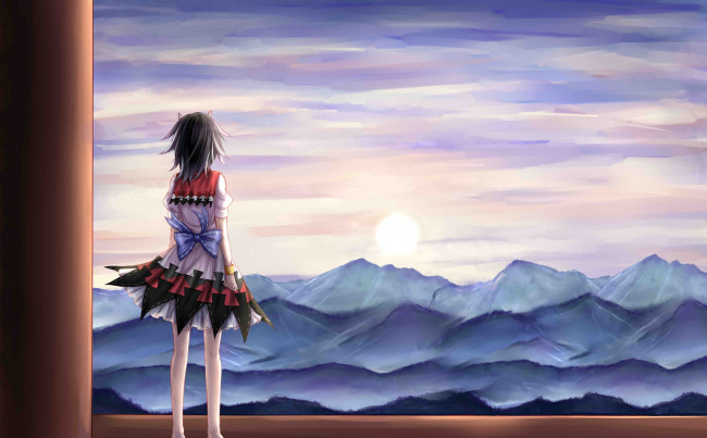 Обои картинки фото sheya, аниме, touhou, девушка