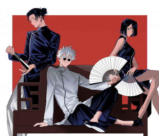 Обои картинки фото аниме, jujutsu kaisen, магическая, битва