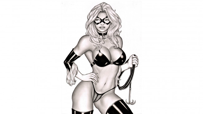 Обои картинки фото рисованное, elberty oliveira, девушка, фон, маска, крюк