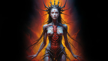 Картинка фэнтези демоны нейросети графика нейроарт ai art нейронные сети рисунки нейро искусство нейрографика graphics neuroart neural networks drawings neuro neurography