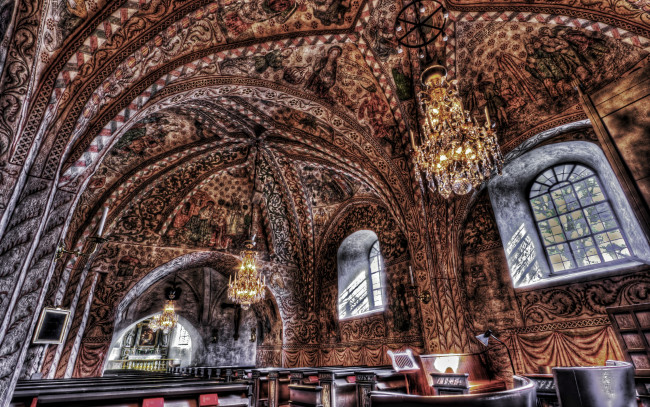 Обои картинки фото интерьер, убранство, роспись, храма