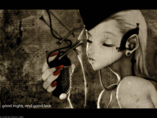 Обои картинки фото hyung, tae, kim, аниме, headphones, instrumental