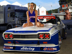 Картинка автомобили авто девушками ford блондинка косички