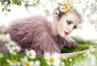 Картинка -Unsort+Креатив девушки unsort креатив романтика цыеты лицо макияж