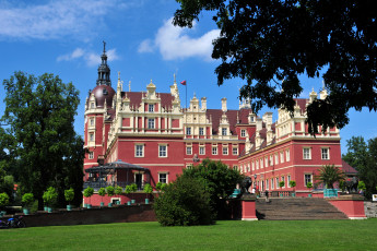 Картинка города дворцы замки крепости германия бад-мускау парк мускауэр