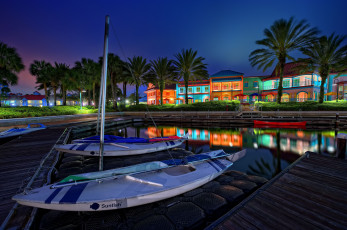 Картинка корабли порты причалы вечер