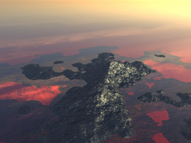 Обои картинки фото 3д, графика, sea, undersea, море, горы, вода