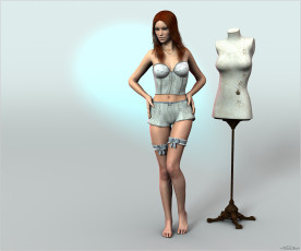 Картинка 3д графика people люди девушка