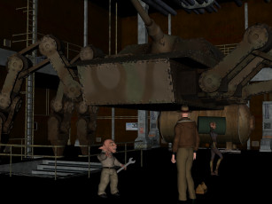 Картинка 3д графика fantasy фантазия люди завод