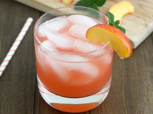 Картинка еда напитки сок стакан лимонад лед персик