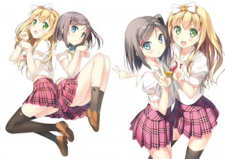 Картинка henneko tsukiko&asuza аниме tsukiko asuza black hair blonde