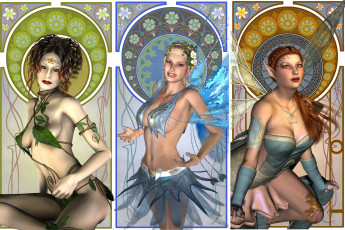 Картинка 3д графика elves эльфы эльфийки