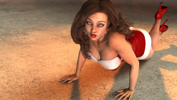 Картинка 3д графика people люди девушка