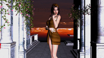 Картинка 3д графика people люди девушка