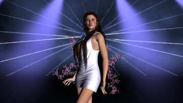 Картинка 3д графика people люди фон девушка