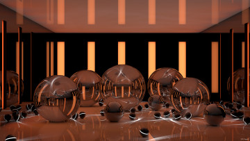 Картинка 3д графика шары