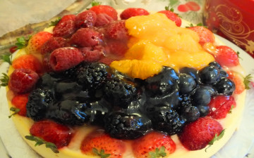 Картинка еда мороженое десерты малина ежевика клубника