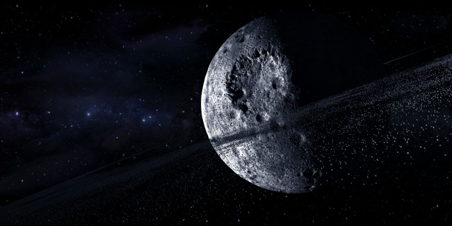 Обои картинки фото космос, арт, звезды, астероиды, планета