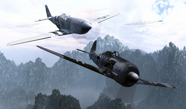 Обои картинки фото авиация, 3д, рисованые, graphic, полет, самолеты